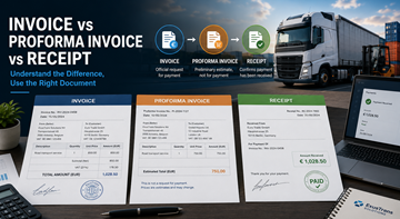 Comparație între documentele factură, factură proformă și chitanță în logistică și contabilitatea de afaceri